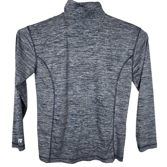 Michigan Wolverines Pullover 1/4 Zip Jacket Medium Blue Heathered‎ Logo - Picture 2 of 10